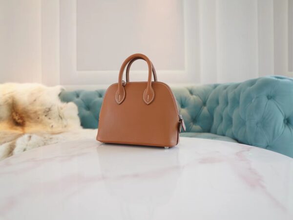 Discount GPCMode Hermes CK37 Gold Evercolor Leather Mini Bolide18CM Silver Hardware