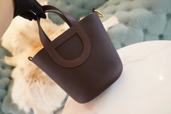 Lcmod Factory Hermes 0G Rouge Sellier In The Loop18CM Clemence Leather Silver Hardware