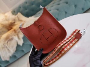 eb1ed4d5b372e3c GPCMode Factory Hermes Clemence Evelyne Mini 16CM 5F Potiron Silver Hardware
