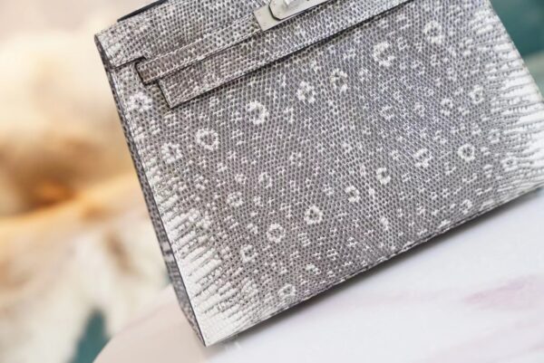GPCMode Factory Hermes Kelly 25CM Ombre Lizard Leather Women’s Bag Silver Hardware