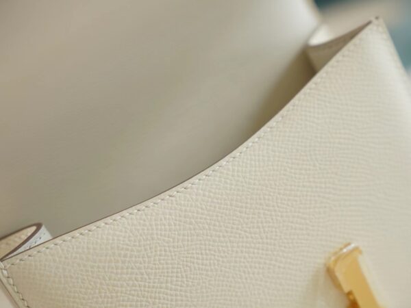 Hermes Handmade Boutique C10 Craie Epsom Leather Constance14cm Gold Hardware