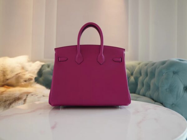 GPCMode Hermes L3 Rose Purple Togo Birkin 25CM Tote Bag Silver Hardware