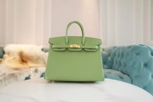 Elegant GPCMode Factory Hermes Birkin25CM 3I Vert Criquet Epsom Leather Gold Hardware