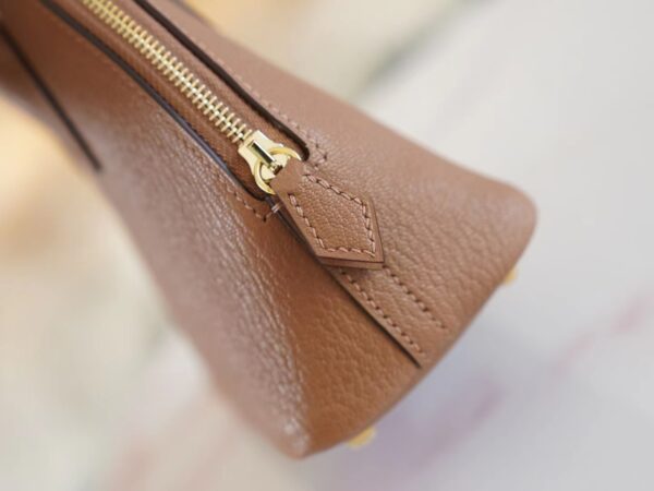 New Arrival GPCMode Hermes Mini Bolide18CM 2J Quebracho Chevre Leather Gold Hardware