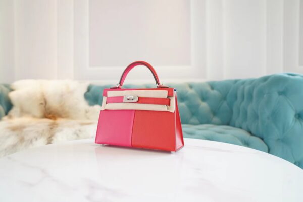 GPCMode Hermes Mini Kelly II 19CM Three Colors Epsom Leather Silver Hardware