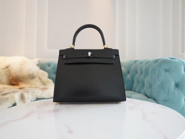 GPCMode Hermes Factory CK89 Nior Box Leather Kelly Bag25CM Gold Hardware