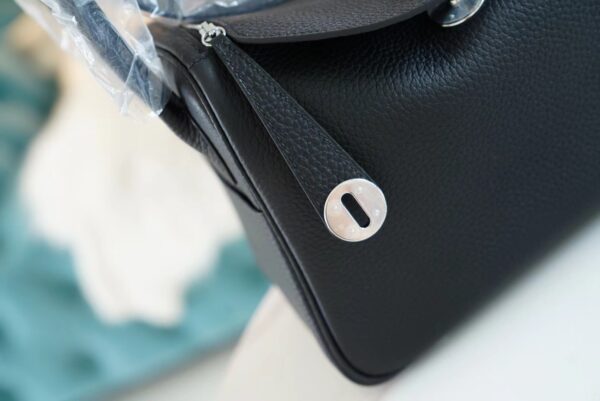 GPCMode Factory Hermes CK89 Black Clemence Leather Lindy26CM Silver Hardware