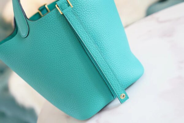 Full Handmade Hermes U1 Verone Clemence Leather Picotin18CM Gold Hardware