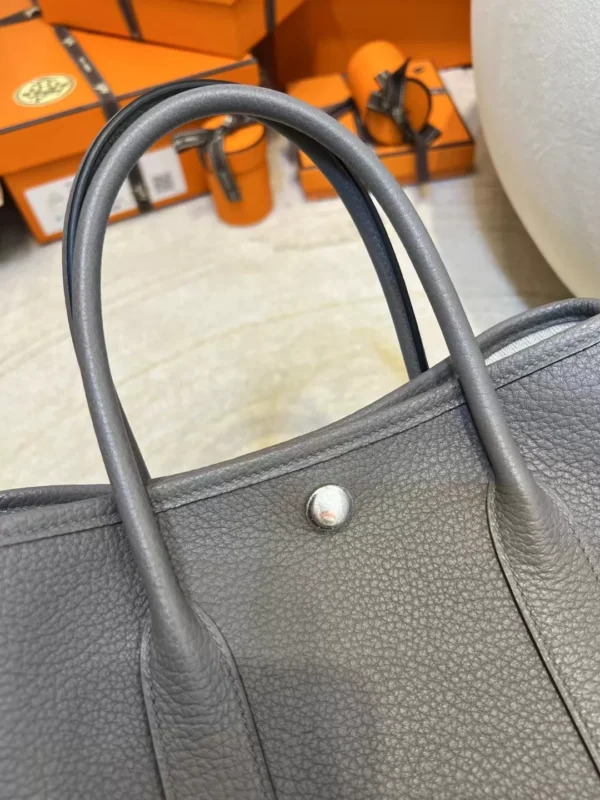 Hermes Garden Party 30CM 8F Etain Negonda Silver Hardware