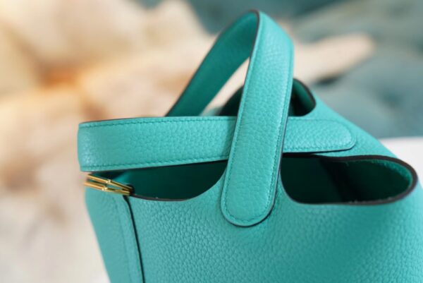 Full Handmade Hermes U1 Verone Clemence Leather Picotin18CM Gold Hardware