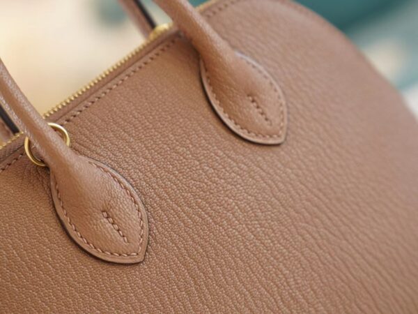 New Arrival GPCMode Hermes Mini Bolide18CM 2J Quebracho Chevre Leather Gold Hardware