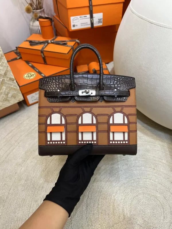 Hermes Birkin Faubourg 20CM 37 Gold Four Leathers Silver Hardware