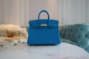 GPCMode Hermes B3 Blue Zanzibar Birkin 25CM Swift Leather Gold Hardware
