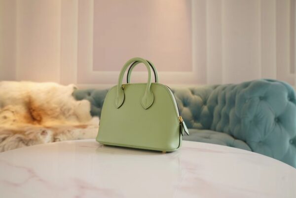 GPCMode Hermes Mini Bolide18CM 3I Vert Criquet Evercolor Leather Gold Hardware