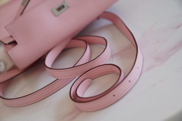 GPCMode Hermes Kelly Danse 22CM 3Q Rose Sakura Swift Leather Silver Hardware