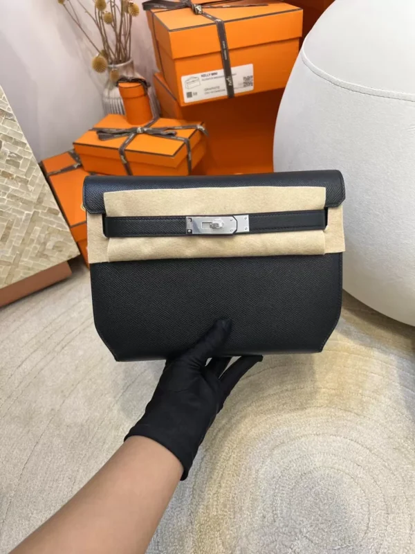 Australia Sydney Hermes Epsom Kelly Depeches 25CM 89 Noir Silver Hardware