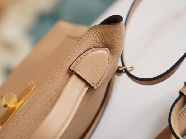 GPCMode Hermes Kelly 24/24 Mini 0M Chai Evercolor Leather Gold Hardware