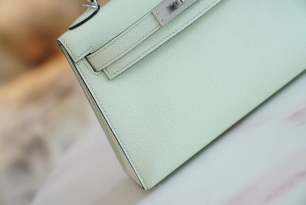 GPCMode Hermes Factory 0S Vert Fizz Mini Kelly 19CM Epsom Leather Silver Hardware