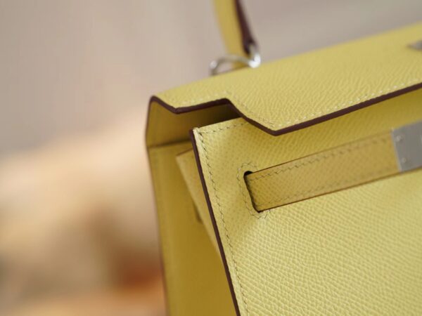 GPCMode Hermes Factory Epsom Kelly Sellier 25CM 1Z Joune Poussin Silver Hardware