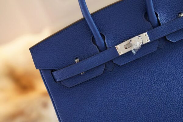 New Arrival Hermes 71 Blue France Togo Leather Birkin25CM Silver Hardware