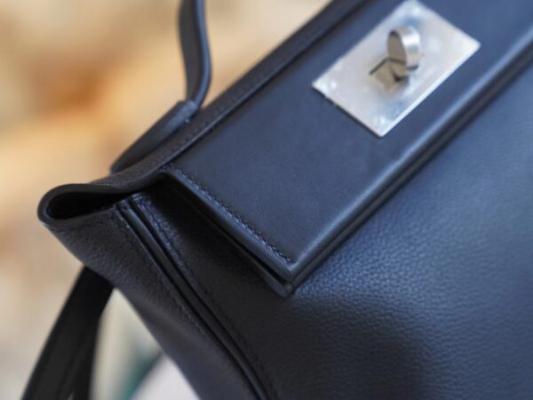 Wholesale GPCMode Hermes Mini Kelly 24/24 CK89 Nior Evercolor Leather Silver Hardware
