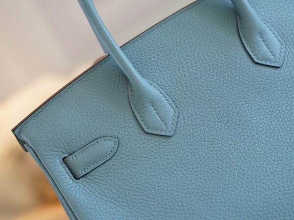 Stock GPCMode Hermes 7G Cile Togo Leather Birkin Bag30CM Silver Hardware