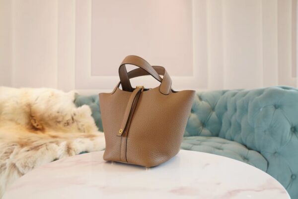 GPCMode Hermes Picotin Bag18CM D0 Berge De Weimer Clemence Leather Gold Hardware