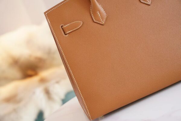 Hand Stitch Hermes Birkin Bag30CM CK37 Gold Epsom Leather Gold Hardware