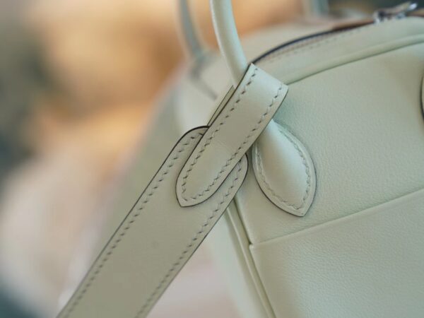 Full Handmade Hermes Mini Lindy 19CM 0S Vert Fizz Swift Silver Hardware