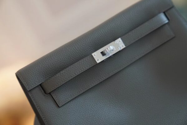 GPCMode Hermes Factory 0L Gris Meyer Kelly Danse22CM Evercolor Leather Silver Hardware