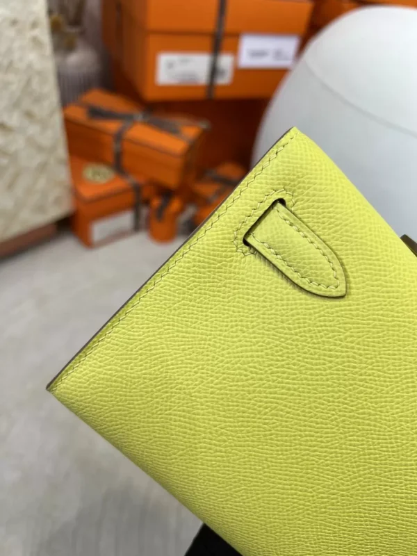 USA New York Hermes Epsom Kelly Cut 31CM 9R Lime Silver Hardware