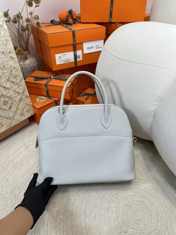 Australia Sydney Hermes 80 Gris Pearl Clemence Bolide 31CM Gold Hardware