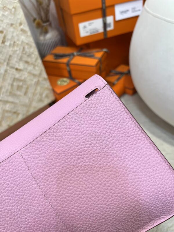 Qatar Doha Hermes Halzan 25CM Clemence X9 Mauve Sylvestre Gold Hardware