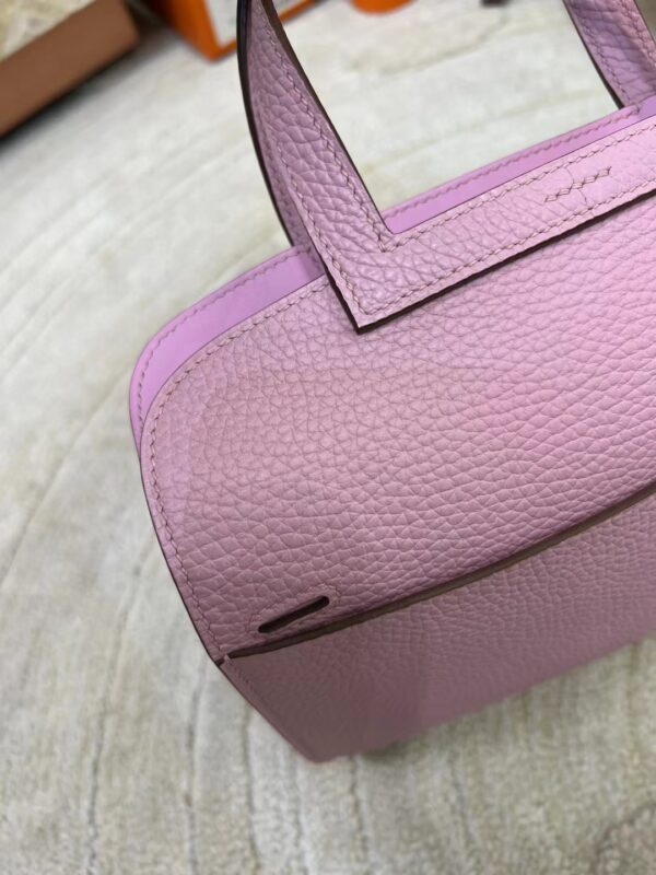 Qatar Doha Hermes Halzan 25CM Clemence X9 Mauve Sylvestre Gold Hardware