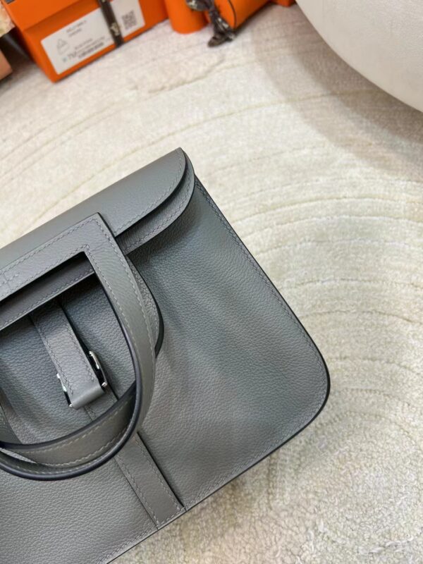 Russia Hermes Evercolor Halzan 25CM 0L Gris Meyer Silver Hardware