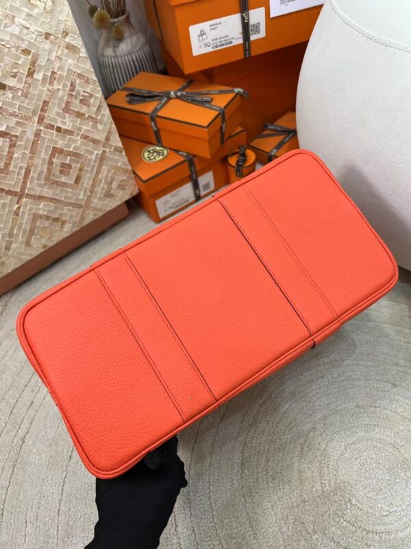 Handmade Hermes Garden Party 36CM 9J Feu Orange Negonda Leather Silver Hardware