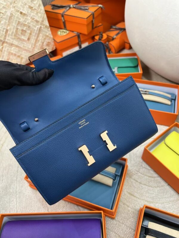 Kuwait Hermes Constance To Go Evercolor S7 Bleu De Galice Gold Hardware