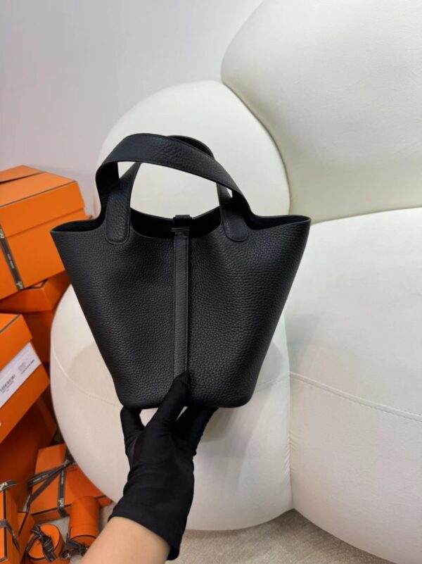 Vietnam Hermes Picotin 18CM So Black 89 Noir Clemence Black Hardware