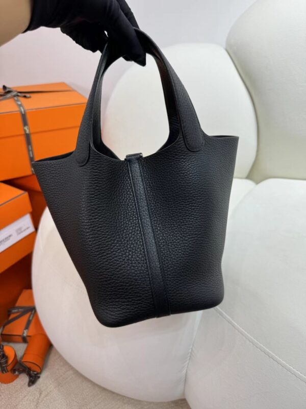 Vietnam Hermes Picotin 18CM So Black 89 Noir Clemence Black Hardware