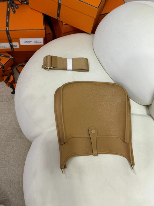 Hermes Bag Price 0M Chai Clemence Leather Evelyne 29CM Gold Hardware