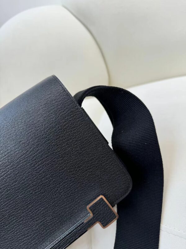 Kuwait Hermes Bag Geta 20CM Chevre Leather 89 Noir Gold Hardware