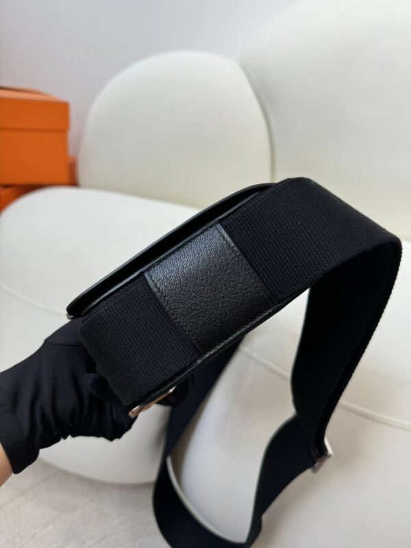 Kuwait Hermes Bag Geta 20CM Chevre Leather 89 Noir Gold Hardware