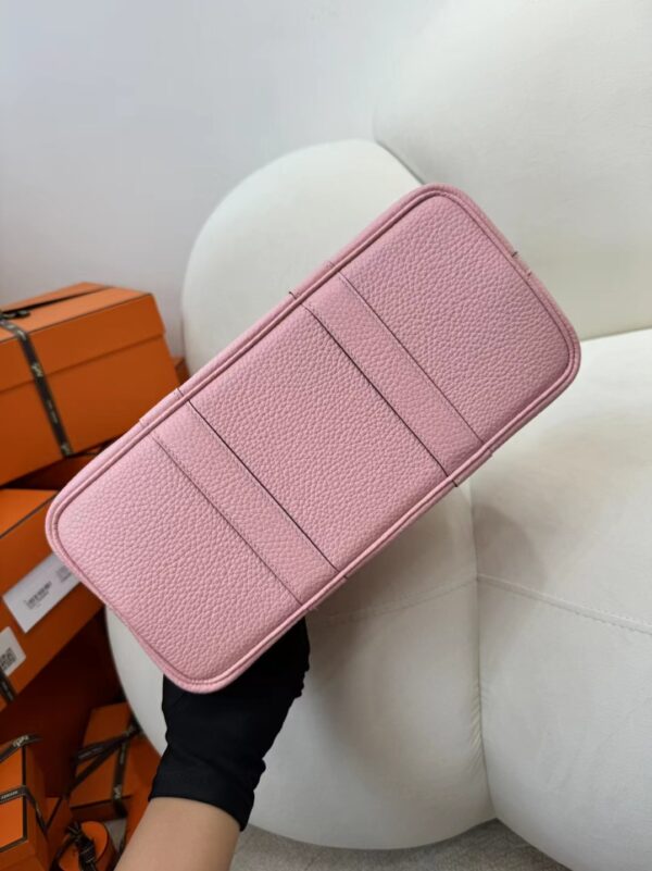 UAE Dubai Hermes Garden Party 30CM Clemence Leather Rose Sakura Silver Hardware