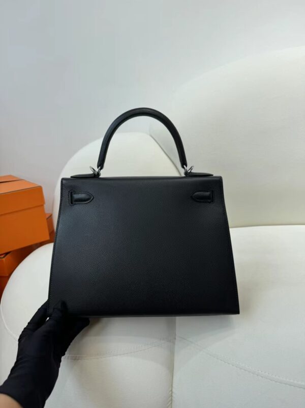 Canada Ottawa Hermes Epsom Leather Kelly Sellier 28CM 89 Noir Silver Hardware
