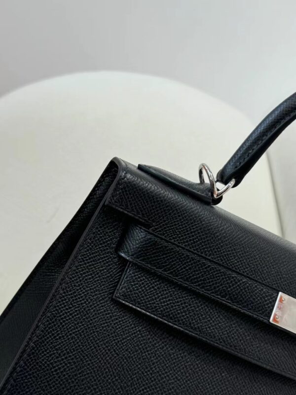 Canada Ottawa Hermes Epsom Leather Kelly Sellier 28CM 89 Noir Silver Hardware