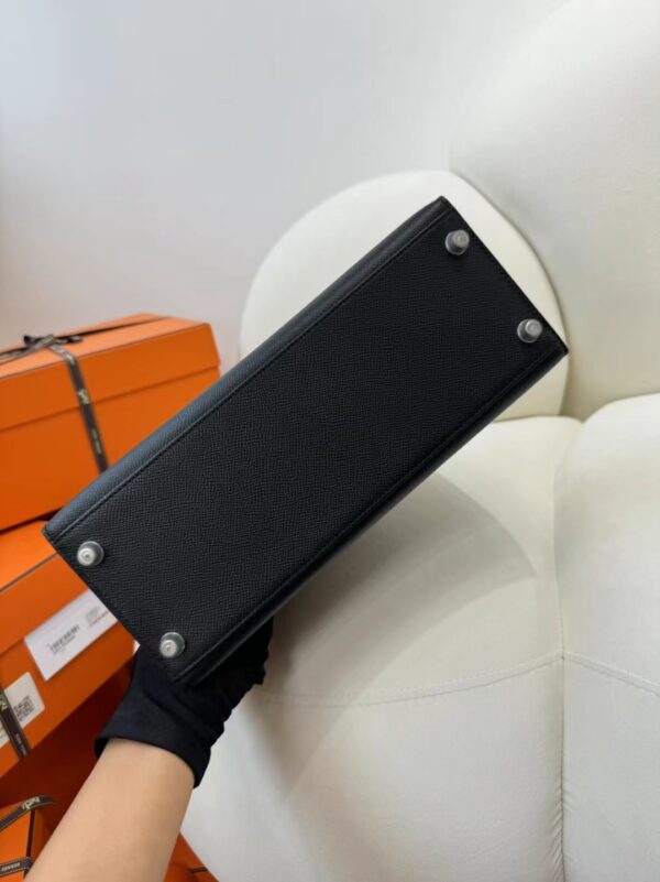 Canada Ottawa Hermes Epsom Leather Kelly Sellier 28CM 89 Noir Silver Hardware