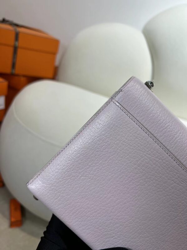 Hermes Bag Images Verrou Mini 17 Chevre Leather 09 Mauve Pale Silver Hardware