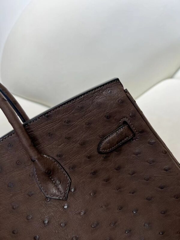 Hermes Boutique Birkin 35CM Chocolate KK Ostrich Silver Hardware