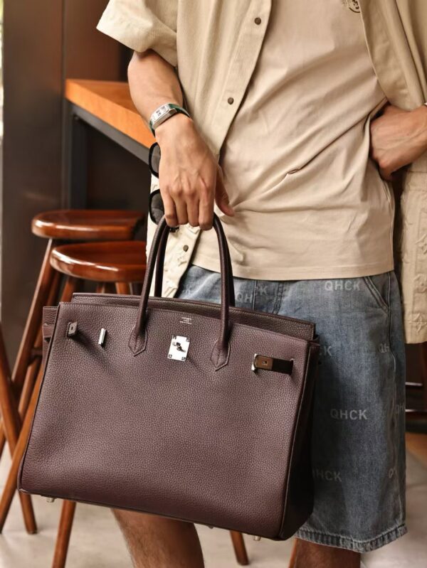 GPC Mode Birkin 40CM 0G Rouge Sellier TC Leather Silver Hardware