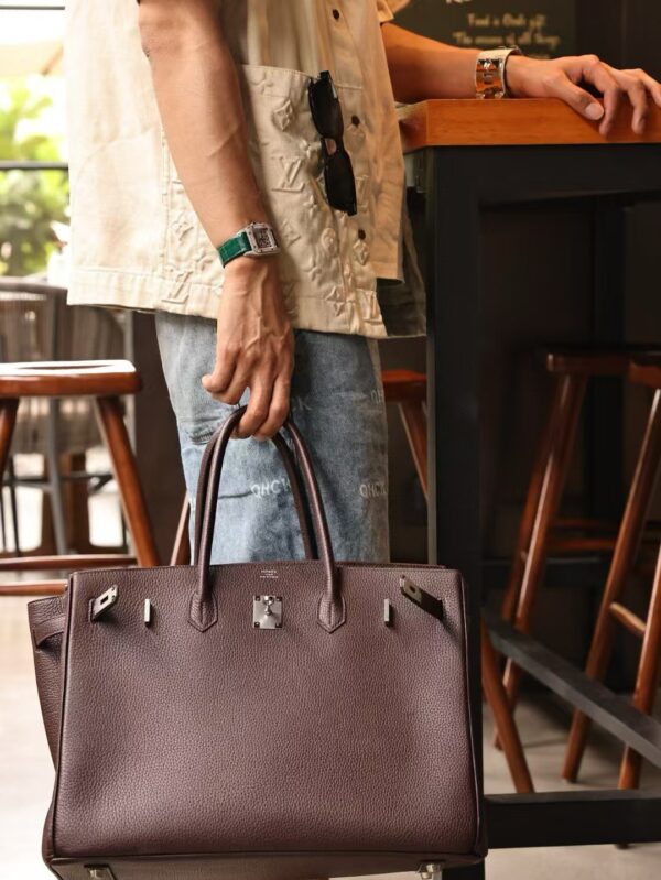 GPC Mode Birkin 40CM 0G Rouge Sellier TC Leather Silver Hardware